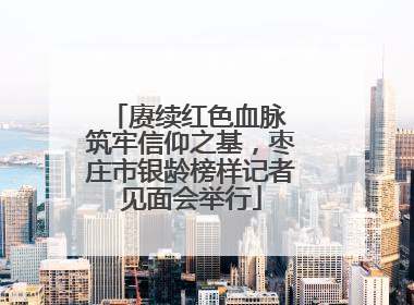 赓续红色血脉 筑牢信仰之基，枣庄市银龄榜样记者见面会举行
