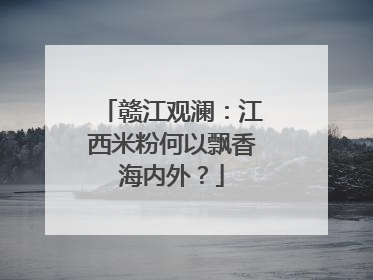 赣江观澜：江西米粉何以飘香海内外？