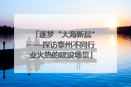 逐梦“大海新晨”——探访泰州不同行业火热的建设场景