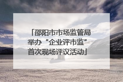 邵阳市市场监管局举办“企业评市监”首次现场评议活动