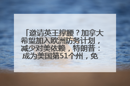 邀请英王撑腰？加拿大希望加入欧洲防务计划，减少对美依赖，特朗普：成为美国第51个州，免费用“金穹”