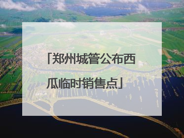 郑州城管公布西瓜临时销售点