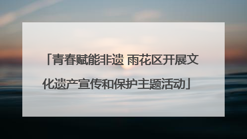 青春赋能非遗 雨花区开展文化遗产宣传和保护主题活动