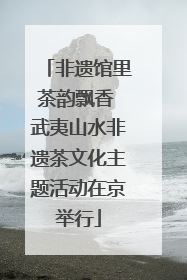 非遗馆里茶韵飘香 武夷山水非遗茶文化主题活动在京举行
