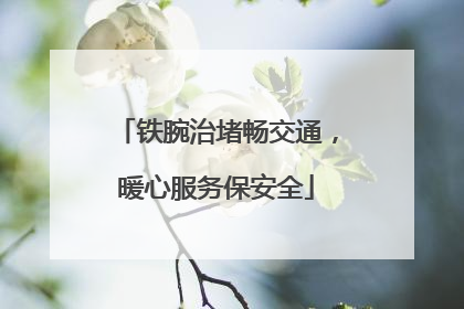 铁腕治堵畅交通，暖心服务保安全