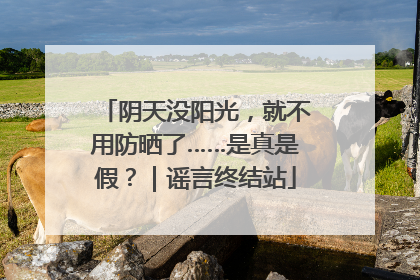 阴天没阳光，就不用防晒了……是真是假？｜谣言终结站