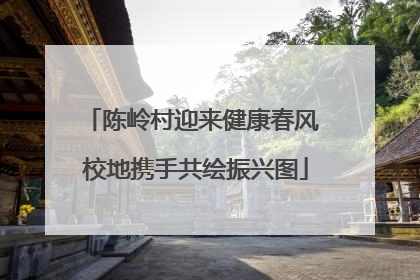陈岭村迎来健康春风 校地携手共绘振兴图