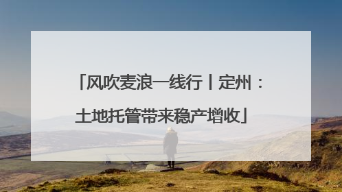 风吹麦浪一线行丨定州：土地托管带来稳产增收