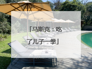 马斯克：吃了儿子一拳