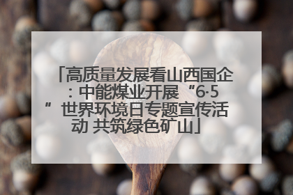高质量发展看山西国企：中能煤业开展“6·5”世界环境日专题宣传活动 共筑绿色矿山