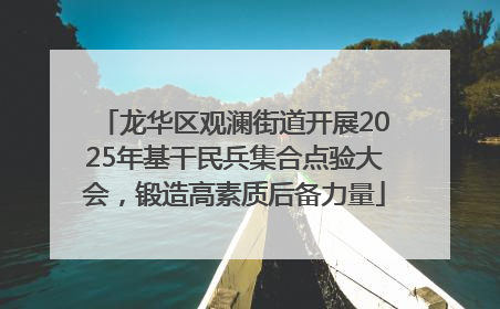 龙华区观澜街道开展2025年基干民兵集合点验大会，锻造高素质后备力量