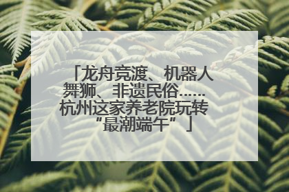 龙舟竞渡、机器人舞狮、非遗民俗……杭州这家养老院玩转“最潮端午”