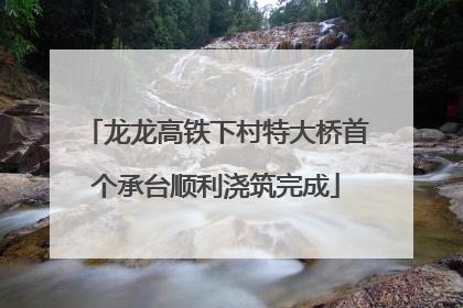 龙龙高铁下村特大桥首个承台顺利浇筑完成