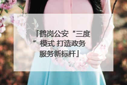鹤岗公安“三度”模式 打造政务服务新标杆