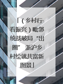 （乡村行·看振兴）毗邻统战破局“出圈” 浙沪乡村绘就共富新图景