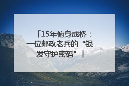 15年俯身成桥：一位邮政老兵的“银发守护密码”