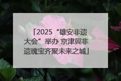 2025“雄安非遗大会”举办 京津冀非遗瑰宝齐聚未来之城