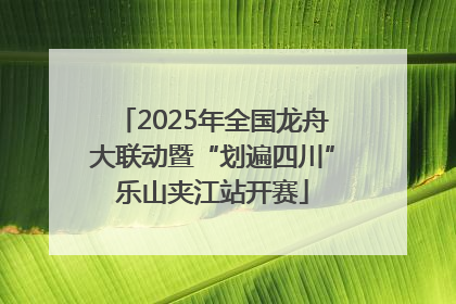 2025年全国龙舟大联动暨“划遍四川”乐山夹江站开赛