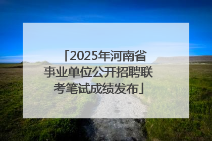 2025年河南省事业单位公开招聘联考笔试成绩发布