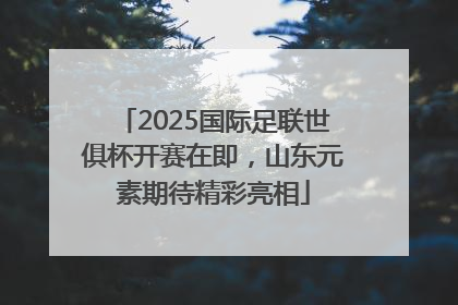 2025国际足联世俱杯开赛在即，山东元素期待精彩亮相