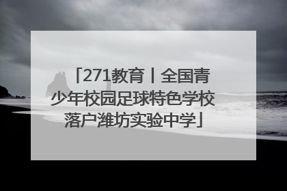 271教育丨全国青少年校园足球特色学校落户潍坊实验中学