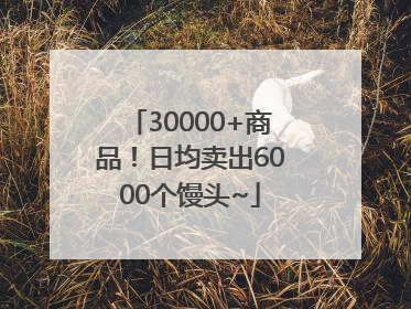 30000+商品！日均卖出6000个馒头~