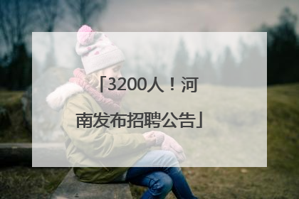 3200人！河南发布招聘公告