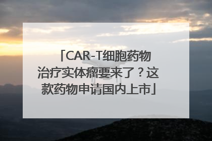 CAR-T细胞药物治疗实体瘤要来了？这款药物申请国内上市