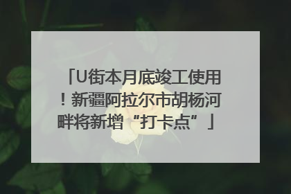 U街本月底竣工使用！新疆阿拉尔市胡杨河畔将新增“打卡点”